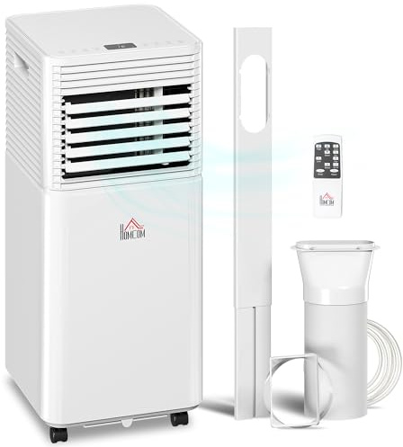 HOMCOM 10000 BTU Mobile Portable Air Conditioner for 441 Sq.Ft. White