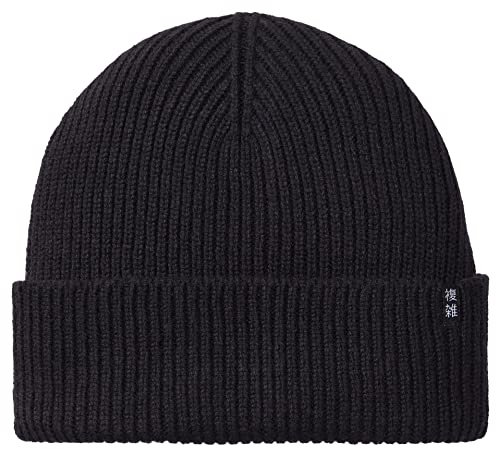 Enter the Complex® Merino Winter Mütze - Tao - 100% Merino Wolle, Beanie, Watch Cap, Strickmütze, Weich und Elastisch, Grobstrick, Damen und Herren, Schwarz