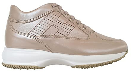 Hogan Scarpe Sneakers Donna Interactive H Forata HXW00N00E30MW7M024 Rosato-Perla (Numeric_37_Point_5)