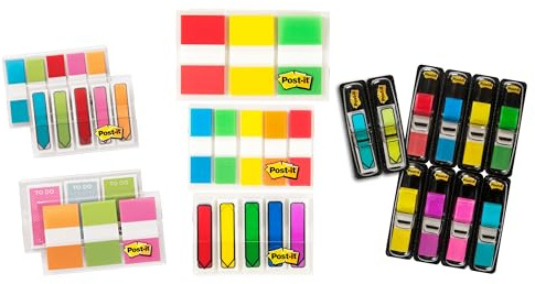 Post-it Flags and Tabs Value Pack, Ultimate Business and Study Pack, 956 Various Flags for Organization (683-AVP-SIOC)