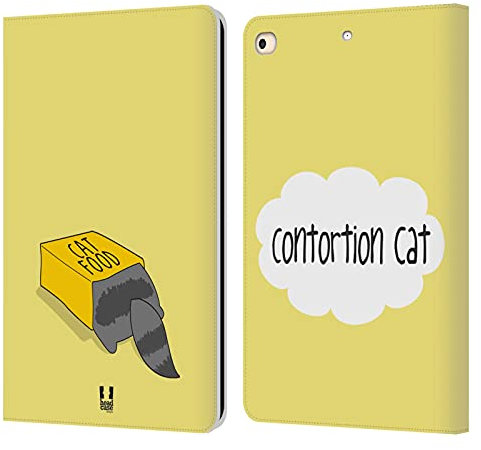 Head Case Designs Contorsionar Wilbur El Gato Carcasa de Cuero Tipo Libro Compatible con Apple iPad 9.7 2017 / iPad 9.7 2018