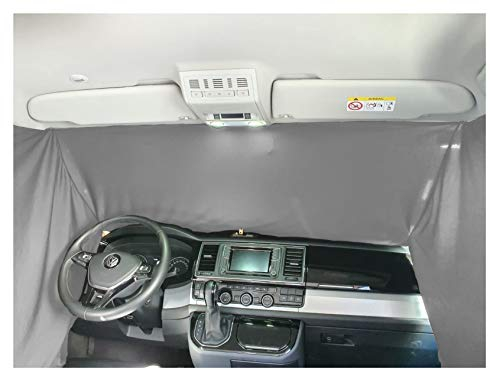 BREMER SITZBEZÜGE Blackout Frontscheibe Gardinen kompatibel mit Opel Zafira-Life D ab 2019 Sonnenschutz Camping Camper Zubehör Gardinen Vorhang Blickdicht