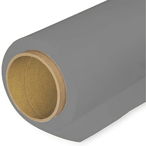 BOLLUMA Seamless Background Paper Backdrop 1.35x10m / 4.4x32.8ft, Cloud Grey, 21, Photo Studio Paper Roll for Portrait, Product, Pet, Family Photography Shooting, Video Filming
