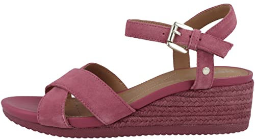 Geox D Ischia Corda Sandales, Rose (Dark Fuchsia), 37.5 EU