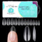 TOMICCA Amande Court Tous Polis Capsule Americaine Ongle-Pose Americaine Ongle,Capsules Ongles-Faux Ongles en Gel Couverture Complète-240 Pièces 12 Tailles