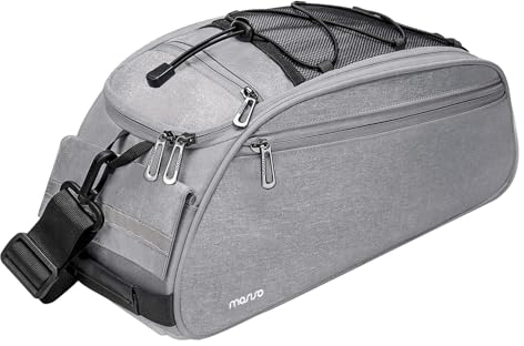 MOSISO Fahrradtasche Gepäckträgertasche,Wasserdichter Fahrrad Koffer Rücksitztasche Radfahren Fahrradträger Rücksitz Gepäckaufbewahrung Sattel Umhängetasche, Grau