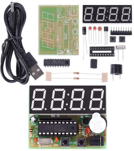 4-Bit Digital Röhre Elektronische Uhr DIY-Bausatz PCB, DIY Wecker Löten Praxis Lernen Tafel Projekt-Bausatz