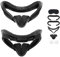 Sonicgrace Face Cover Gesichtsschnittstelle für Oculus/Meta Quest 2 Zubehörteile VR-Zubehör Ersatzset mit 2 bequemen Lederschaum-Pads, Linsenabdeckung, Nasenpads und