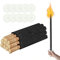 Cecaylie Lot de 10 torches en cire naturelle Torches pour la randonnée des torches, temps de combustion 100 min, avec protection des mains, torches de cire pour jardin, extérieur, randonnée nocturne