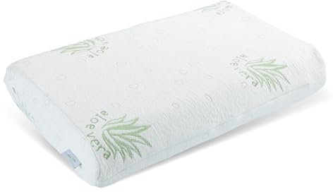 Maximex Visco-Nackenstützkissen, atmungsaktives Stützkissen mit ergonomischer Schaumstoffauflage, höhen- und härteverstellbares Nacken-Stützkissen für erholsamen Schlaf, mit Aloe-Vera