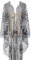 keland Donna Elegante Stola Coprispalle Scialle Bolero Mantella Sciarpa Poncho Copri Spalle Pashmina Foulard Cerimonia (A-Argento & Nero)