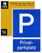 Panneau de signalisation Parking privé, 1 pce, 30 x 20 cm, panneau en PVC de 2,7 mm avec trous de perçage, panneau interdiction de se garer pour l'intérieur et l'extérieur, marquage de parking privé