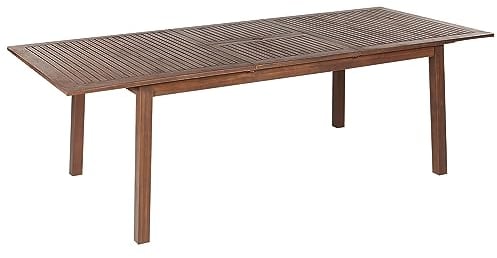 Gartentisch Akazienholz Dunkelbraun rechteckig ausziehbar 180/240x100 cm Cesana