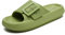 Waysoland Cozyslides Original Damen Herren,Wolkenschuhe Damen Airfoot Wolken mit Verstellbaren Schnallen Rutschfest Schnell Trocknend Super Bequeme Dicke Sohle Sandalen(Grün,37/38 EU)