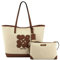 Nine West Damen Jenson Große 2-in-1-Tragetasche, Natürliches Dunkles Kamel