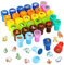 Litimkat 36 Stück Stempel Kinder, Mehrfarbige Tiere Stempelset，Selbstfärbende Stempel Set,für Geburtstag, Gastgeschenke, Geschenktütenfüller, Klassenzimmer-Preise