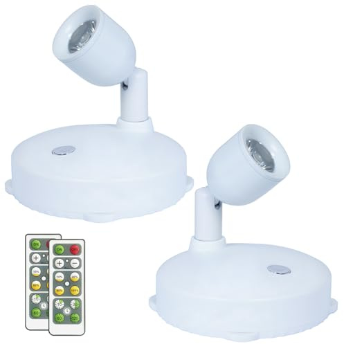 HAMVIDNE LED Spotlight, Battery Operated Indoor Up Lights, Natural White