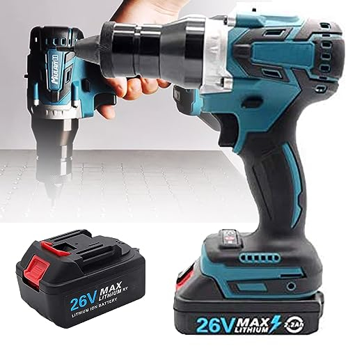 Generic Electric Automatic Riveter Gun Cordless Rivet Tool Kit - Heavy Duty with Battery, Charger, and Carrying Case - 5200mAh - For Rivets & Rivet Nuts