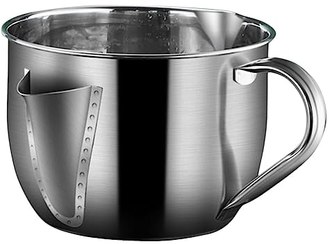 LABRIMP Soup Oil Separation Soup Cup Oil Container Grease Separator Container Stainless Grease Container Oil Filter Pot Grease Can Fat Separator Grease Filtering Cup Kitchen Oil Filter Can