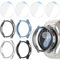 Jvchengxi 4+4Stück Schutzhülle 40mm für Samsung Galaxy Watch 7, Hart PC Bumper Schutz Hülle + Gehärtetes Glas Displayschutz Kratzfest Schutzfolie Galaxy Watch 7 (Schwarz+Silber+Saphir+WeltraumGrau)