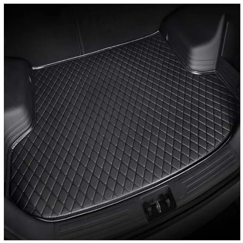 KJUHYHBhHHg Auto Leder Kofferraummatten für Skoda Superb 2020-2023, Kofferraumwanne Teppich Schutzmatten All Weather Kofferraumschutz Innenzubehör,A/Black
