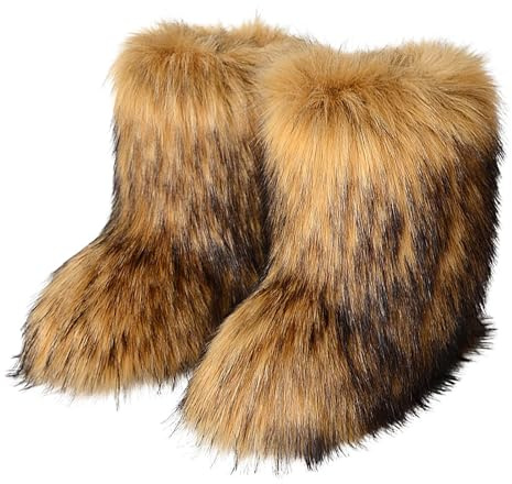 Vesone Bottes de Neige pour Femmes | Bottes Chaudes -Mollet | Bottes en Fausse Fourrure avec Un Design supérieur élégant, Cadeau pour Petite Amie, mère, épouse