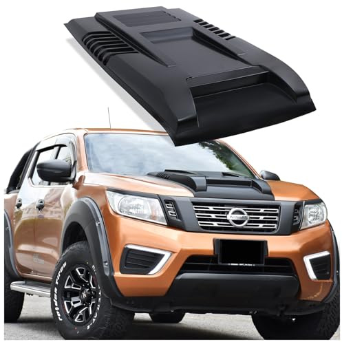 JHCHAN Motorhaubenhutze für Nissan Navara 2016-2022 NP300 D23 Alle Kabinen, Motorhaubenschaufel aus hochwertigem ABS- Kunststoff, kratzfest, UV-beständig, Matt Schwarz Motorhaube Schaufel