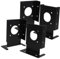 GETAJGHSD 4 Teiliges Zaun Basis Set Zaun Basis Eisen Sichtschutz Zaun Abschirmung Schwarz Kleine Zaun Umrandung