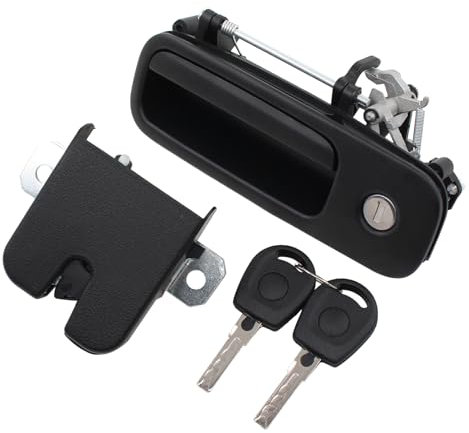 Heckklappenschloss Heckklappe Griff Schloss Heckklappengriff Türschloss Kofferraum Klappenschloss Kofferraumschloss mit Schlüssel für Sharan 7M Transporter T5 Golf 4 Golf 3 Polo 6N Caddy 2K Lupo
