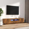CCCINER 2-TLG. TV-Schrank-Set LED-Leuchten Räuchereiche Holzwerkstoff,Modernes LED TV Möbel mit Stauraum Dein Wohnzimmer erstrahlt in neuem Glanz TV-Bänke, TV-Möbel
