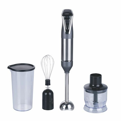 Frullatore a immersione 3 in 1, con ricarica USB, trita, frulla e monta, 200W, Kooper