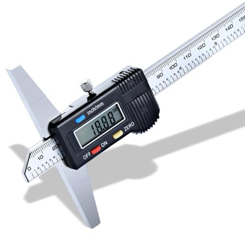 Medidor de profundidad digital, 0,01 mm, alta precisión, herramienta de medición precisa, calibre de profundidad (0-200 mm)