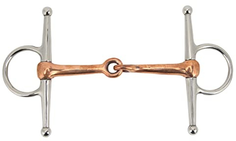 Jwthee Pferdetrense mit voller Wange, Edelstahl-Mund-Pferdegebiss, Pferdetrense, Kautrainingsgebiss, Trense für Outdoor-Pferdezubehör, 125 mm
