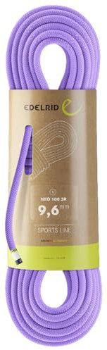 EDELRID Neo 100 3r 9,6mm Cuerda de Escalada, Adultos Unisex, Lavanda, 60 m