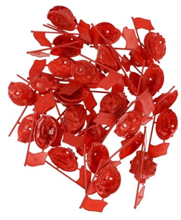 UKCOCO 60piezas Banderas Miniatura Plástico Para Diorama Y Decoración De Mesa Bandera Nacional Roja Simuladora Para Escenas De Exhibición Simulación