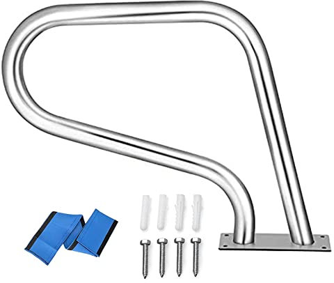Edelstahl Pool Einstiegshilfe Handlauf mit rutschfestem Griff, unterstützt bis zu 120.2 kg, ideal für sicheren Zugang zum Inground Pool