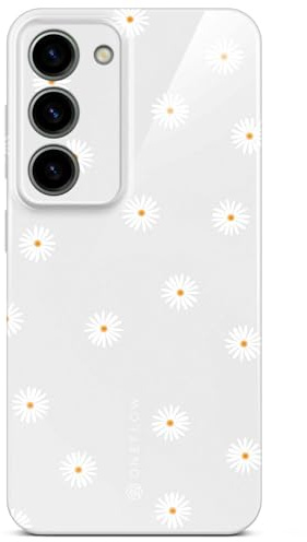 ONEFLOW Splash Cover für Samsung Galaxy S23 Hülle mit Design Muster, Handy Schutzhülle mit Kameraschutz, Case Bedruckt extra dünne Handyhülle, Kleine Gänseblümchen