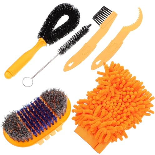 BCOATH Bike Chain Cleaning Kit with Plastic Brushes for Mountain and Road Bikes Deep Maintenance Including Chain Tire and Wheel Cleaners for All Bicycle Models