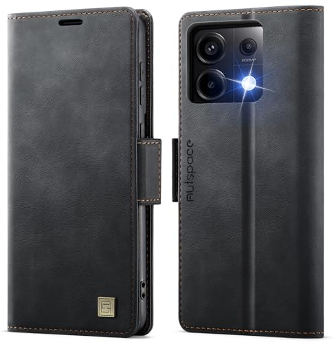 Teeirllim Coque pour Xiaomi Redmi Note 13 Pro 5G, [RFID Blocage] Etui Protection Housse Premium en Cuir PU, Pochette de Portefeuille Etui à Rabat Flip Case pour Xiaomi Redmi Note 13 Pro 5G, Noir