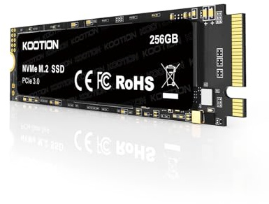 KOOTION SSD NVMe 256Go SSD M.2 PCIe Gen 3x4 2280 Disque SSD Interne 256Go jusqu'à 3000 Mo/s, Disque Dur Interne SSD Compatible avec Ordinateur Portable et PC, Notebook