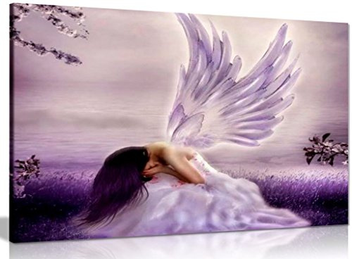 Angel Fantasy Weeping Canvas Wall Art Picture Print (30x20in)