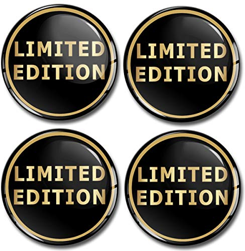 SkinoEu Aufkleber Autoaufkleber für Radkappen Nabenkappen Nabendeckel Radnabendeckel Rad-Aufkleber 60mm Limited Edition Gold A 6460 O*