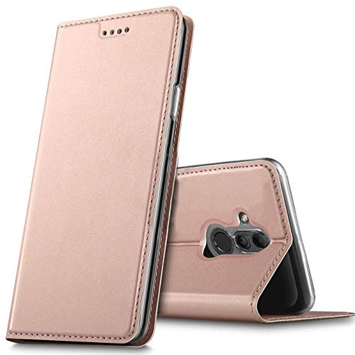 Verco Huawei Mate 20 Lite Cover, Custodia a Libro Pelle PU per Huawei Mate 20 Lite Case Booklet Protettiva [magnetica integrata], Rosa