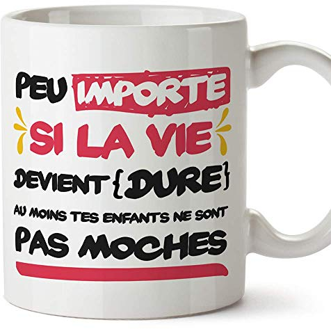 Taza en francés Hijos feos