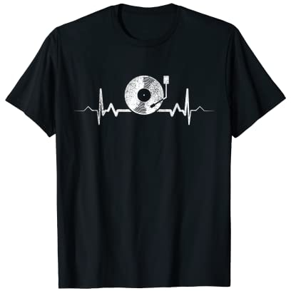 Vinyl Herzschlag - Vintage Retro Musik DJ Geschenk T-Shirt