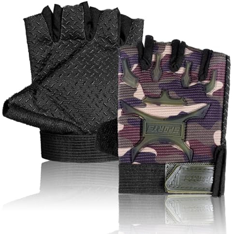 LIOOBO 1 Pair Kids Sports Half Finger Mountain Climbing Gloves Cycling Gloves for Children Outdoor Green, Bike Fingerless Handwear with Non-Slip Padded Palm Grip for BMX Scooter Riding