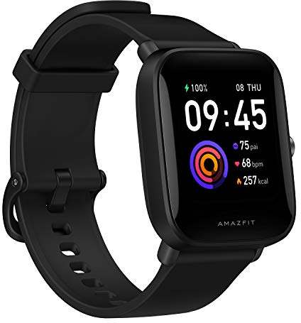 Amazfit Bip U Smartwatch Fitness Tracker, 60 Modalità Sport, Impermeabile 5 Atm, Monitor Del Sonno, Notifiche Messaggi, Uomo, Donna, Nero, 4.09 x 3.55 x 1.14 cm, 32 grammi