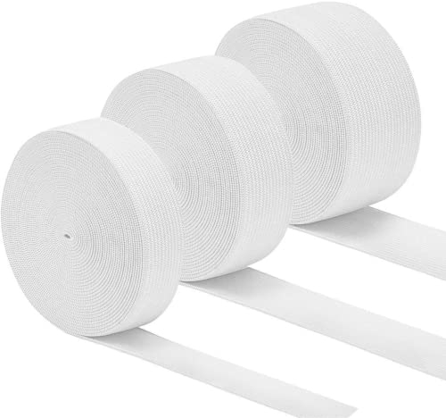 Reißfeste Gummiband Gummibänder Zum Nähen Breit 6 mm & 8 mm & 10 mm 30 Meter Weiß Stark Gummilitze für Hosengummi Haushalt DIY Handwerk Stoffe Zum Nahen