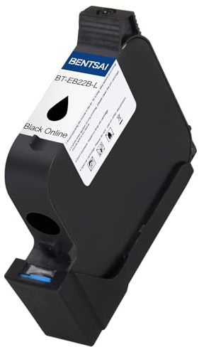 BENTSAI Cartuccia d'inchiostro originale EB22B EB22BL nero solvente ad asciugatura rapida 1 pollice testina di stampa per uso stampante a getto d'inchiostro portatile B35 B85 per stampare su plastica