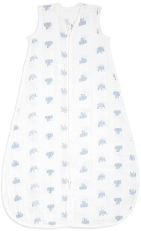 aden + anais Soft Sleeping Bag- Pack of 1 | GOTS Certified | Wearable Lightweight Muslin Sleep Sack Blanket | Sleeping Bag for Baby | 18-36 Months, 1 TOG | Newborn & Infant Essential | Animal Kingdom